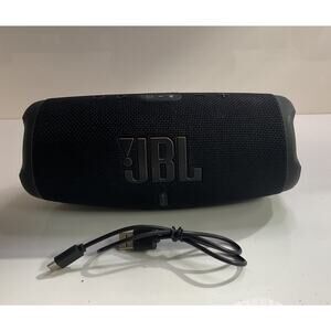 JBL Charge 5 Wi-Fi Bluetooth Portable Speaker Black Genuine Pre Owned